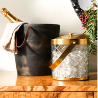 Wesley Black & Gold Resin Ice Bucket