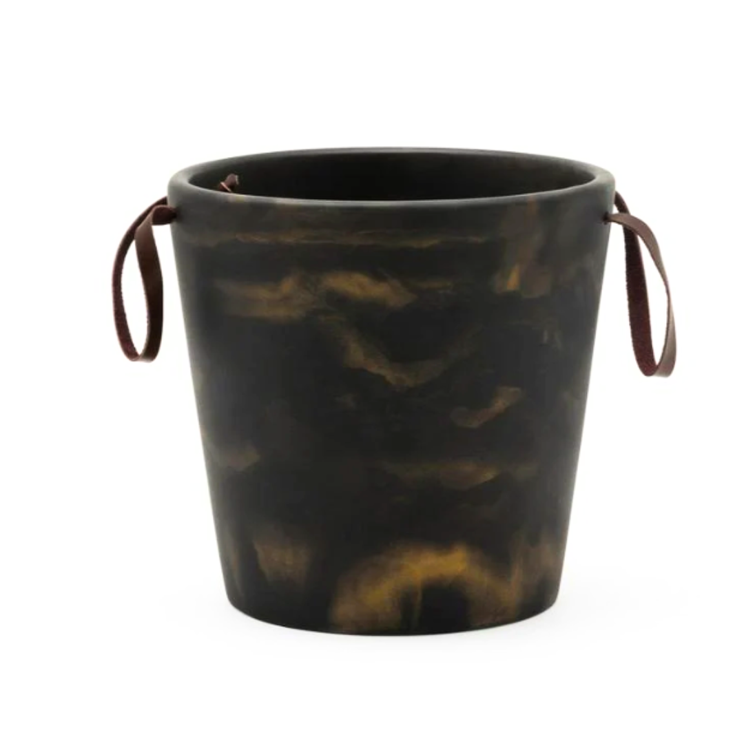 Wesley Black & Gold Resin Ice Bucket