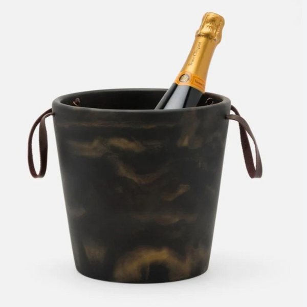 Wesley Black & Gold Resin Ice Bucket