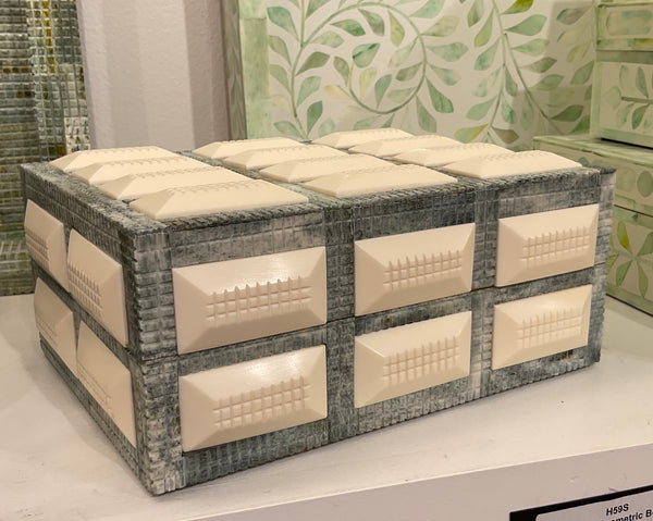 Chiseled Diamond Box - Verde Small