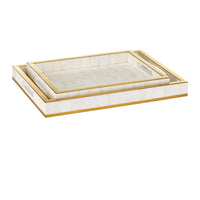 Cassandra Mother of Pearl and Gold Tray -