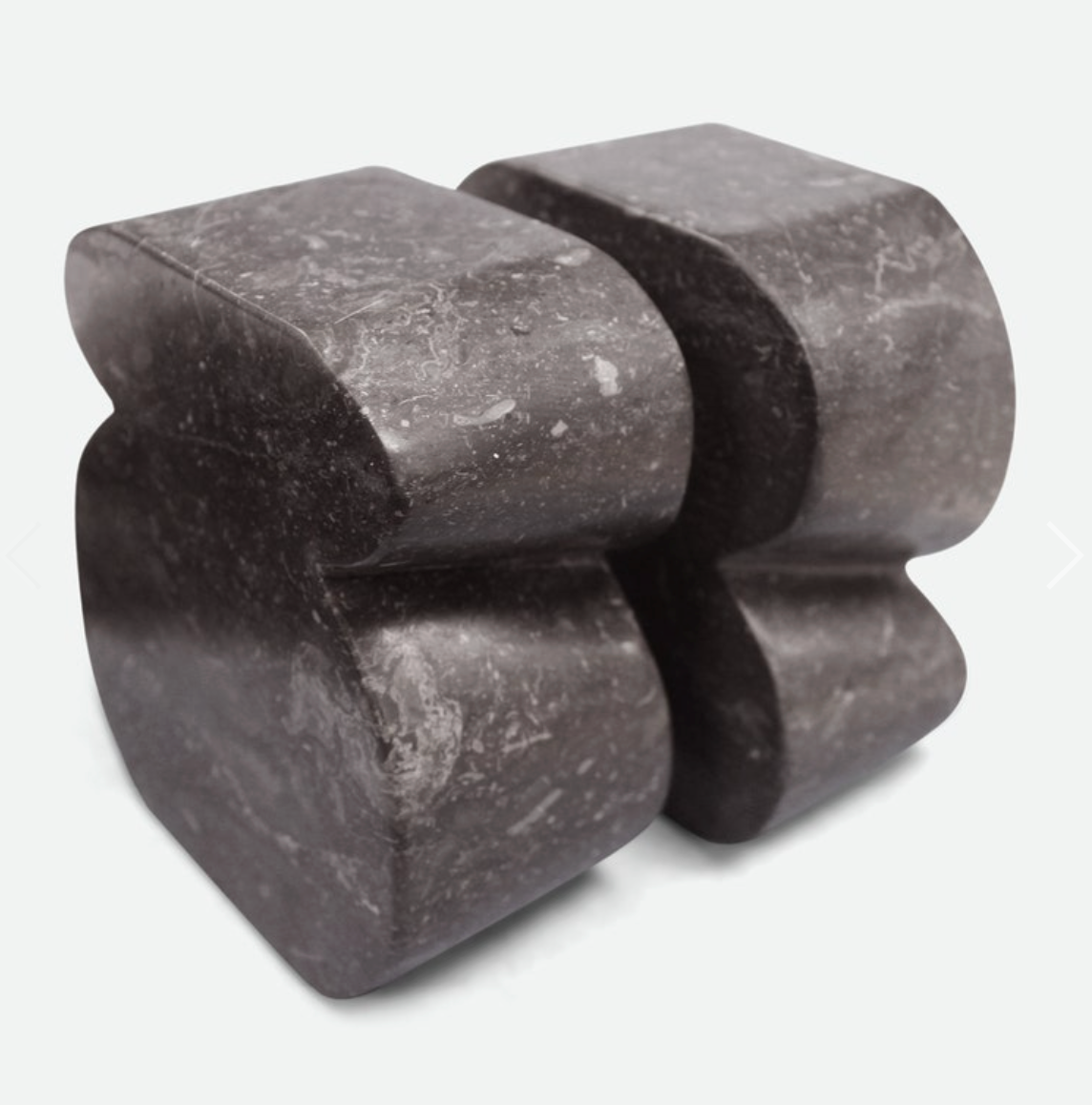 Calysta Marble Bookends Set  - Black