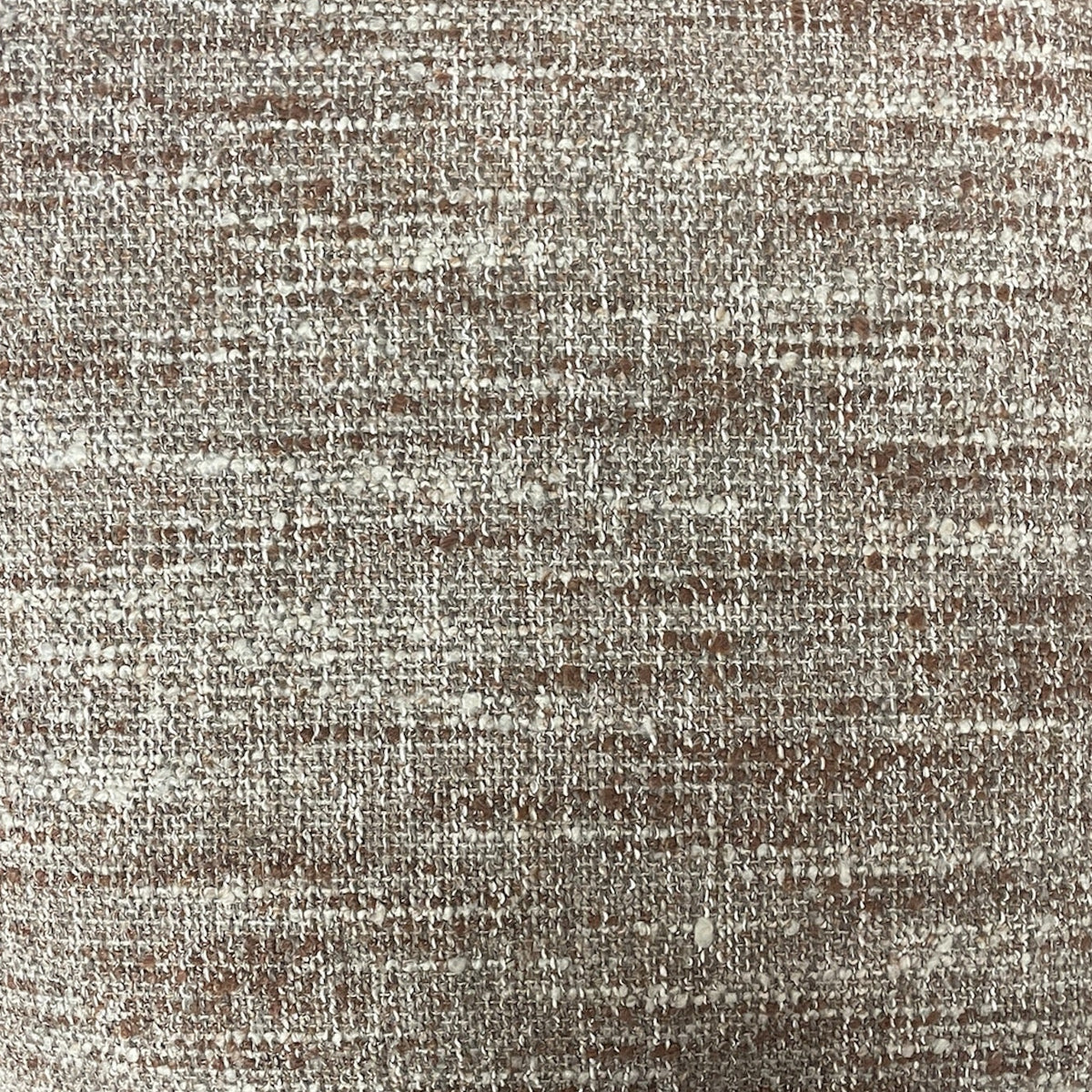 Close-up of the Decor Fifty-Five Queluz Pillow Wheat Bread 22 x 22, featuring a textured brown and beige pattern with irregular threads—a perfect neutral throw pillow to add cozy style to your space.