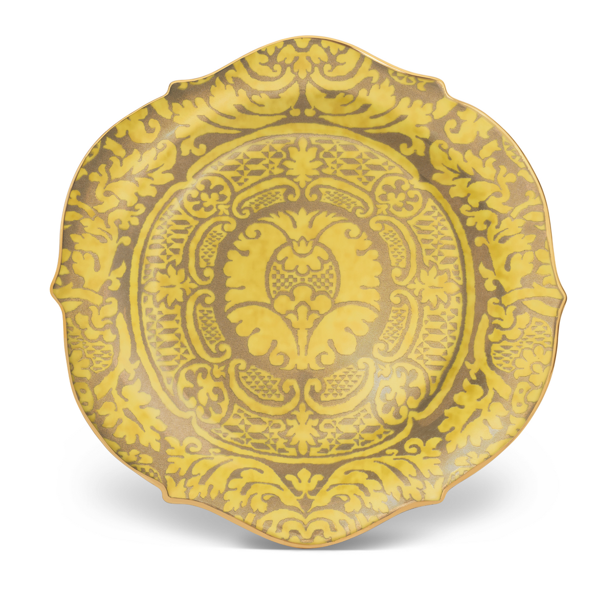 Fortuny Orsini Round Serving Platter Yellow