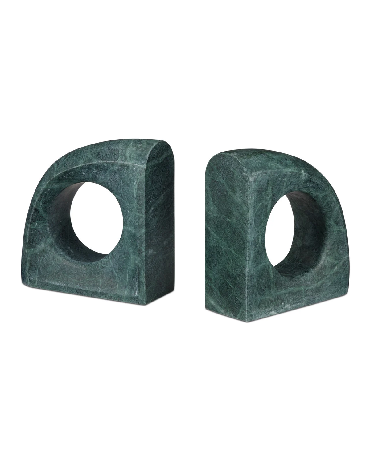 Rossi Green Marble Bookends Set of 2