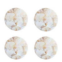 Shell Coasters Set of 4 - White Pearl.