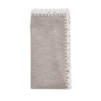 Shell Edge Napkins Set of 4 - Gray & White.