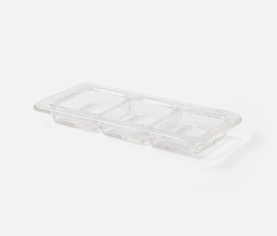 Livingston 3 Section Serving Tray - Clear