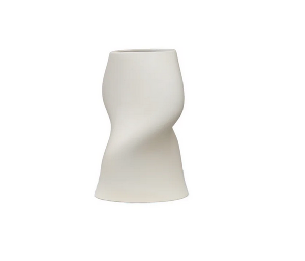 Twisted White Torso Vase