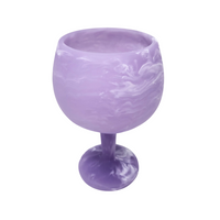 Swirl Colored Resin Stemware Set of 2.