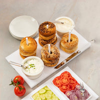 Acrylic Bagels On Board Tray - White