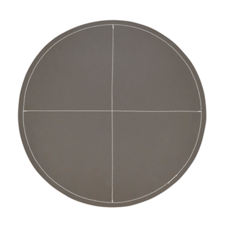 Current Home Faux Leather Round Slate Placemat Set of 4