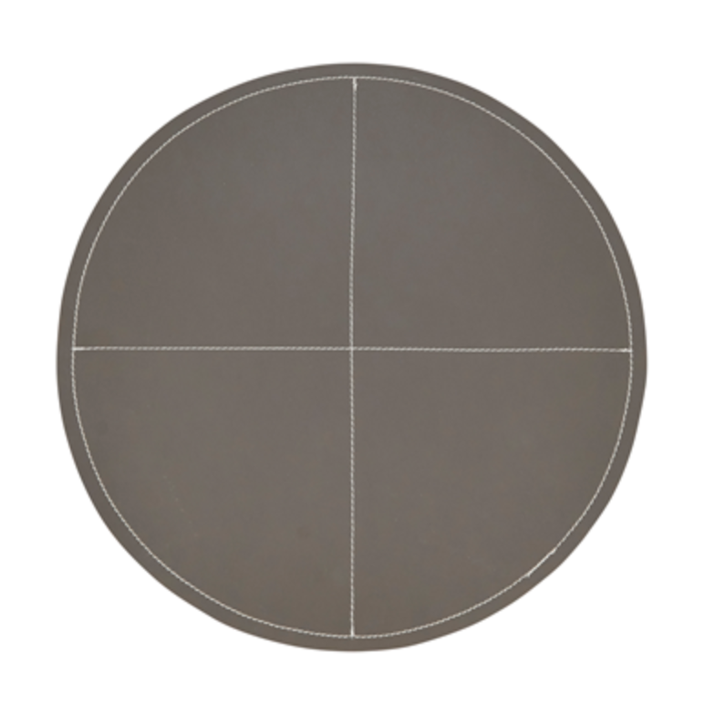 Faux Leather Round Placemat Slate Set of 4