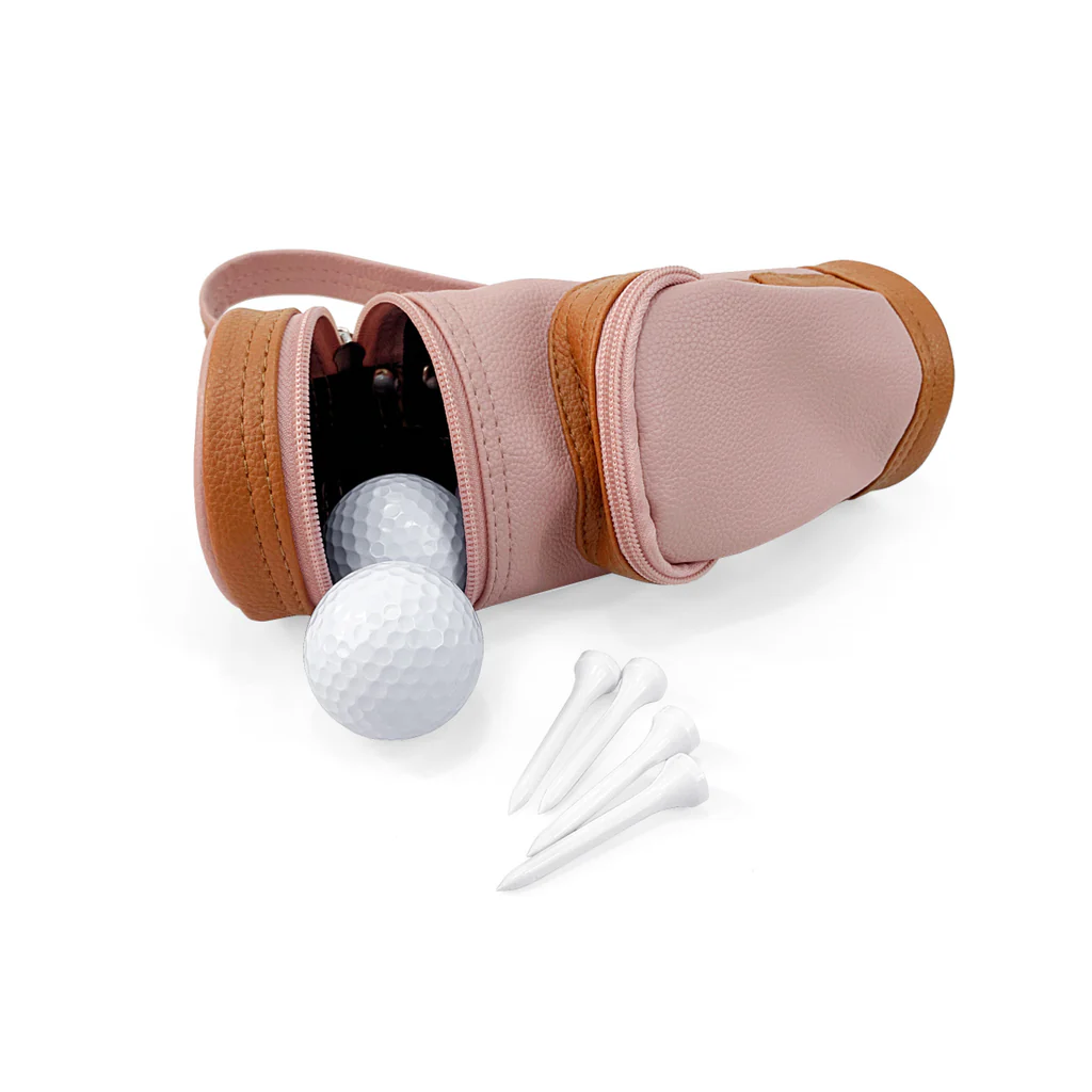 Arnold Golf Ball  & Tee Holder Bag - Pink