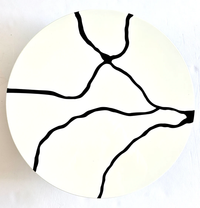 Lacquer Crack Placemat White & Black Set of 4