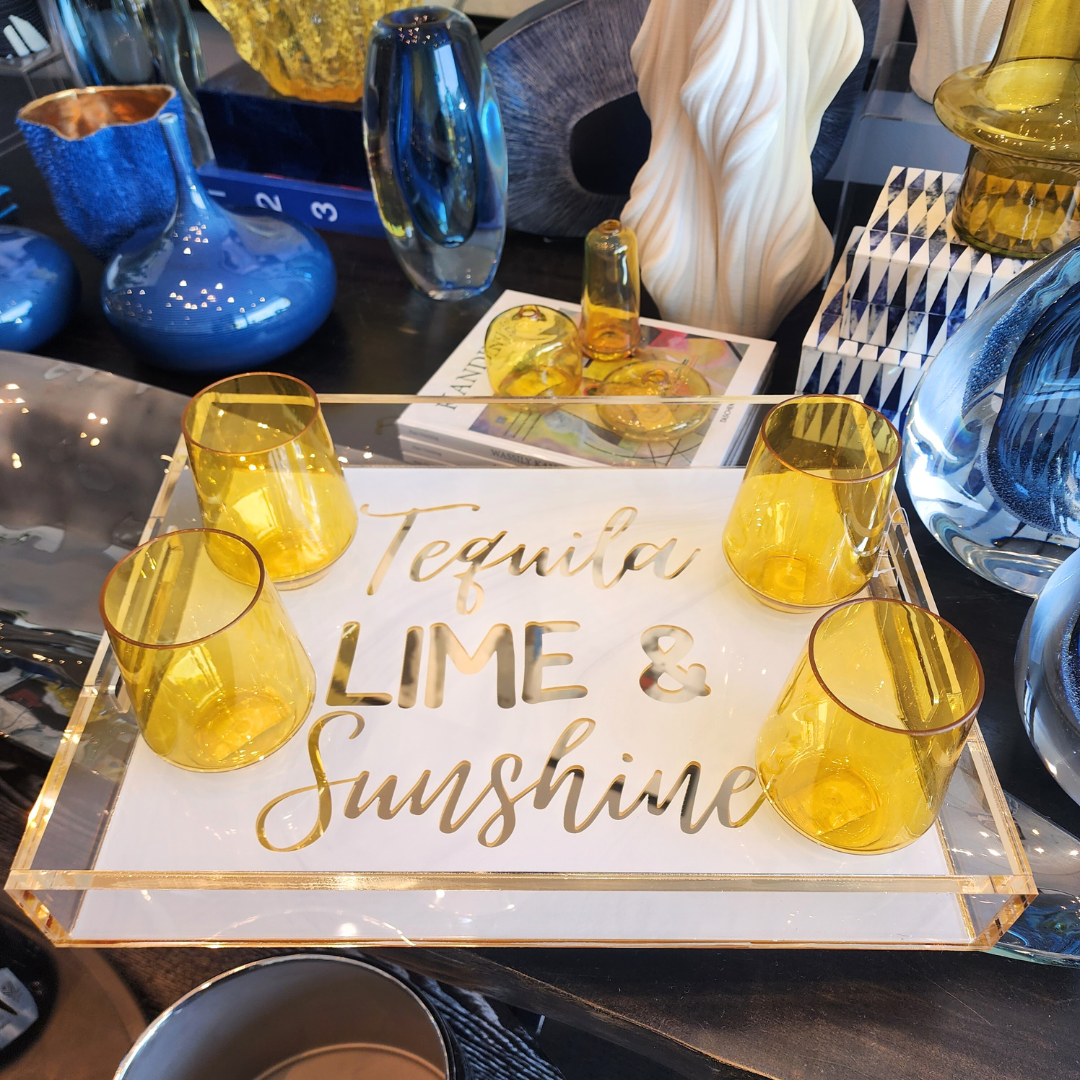 Tequila Lime Sunshine Tray Gold