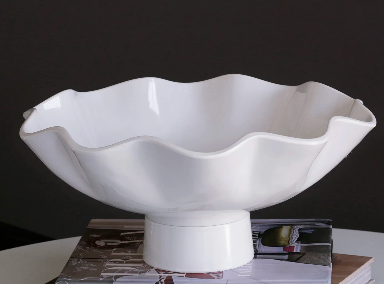 Vida Havana Carola Pedestal Bowl White - Large