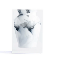 Marble Lucite Vase Collection White