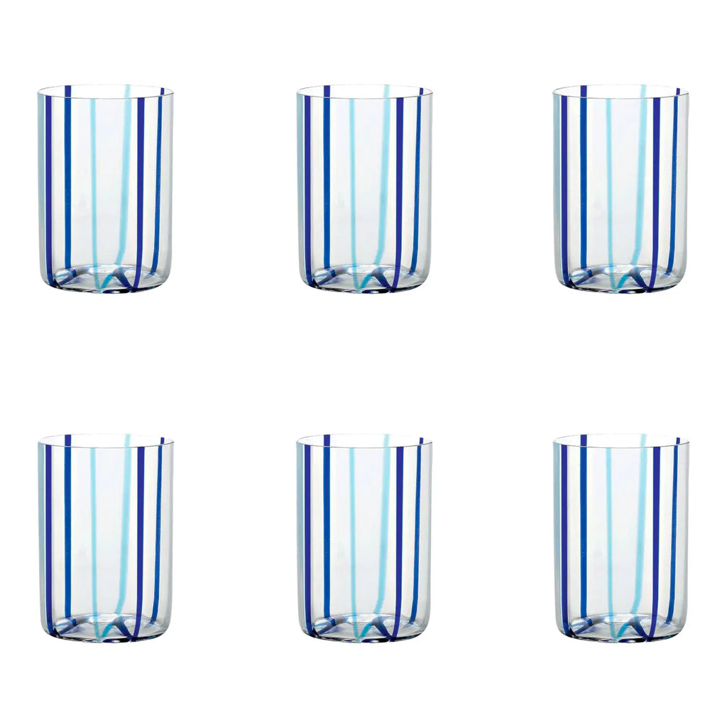 Tirache Tumbler Aquamarine & Blue Set of 6