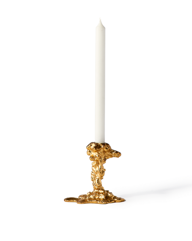 Drip Gold Candle Holder