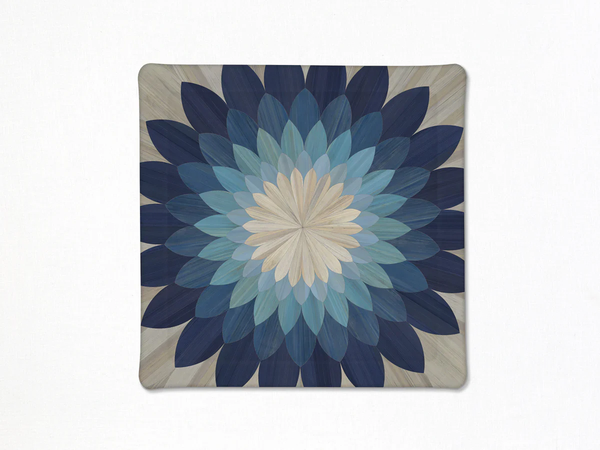 Blossom Blue Acrylic Tray - Square