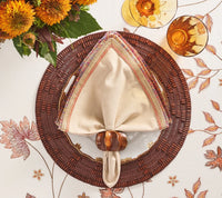 Twist Napkin Ring Set of 4 - Brown & Gold