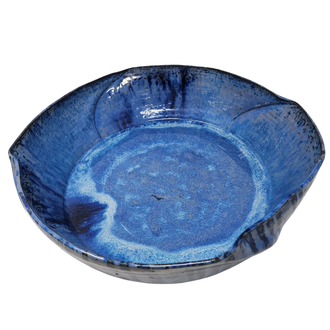 Twister Bowl - Dripping Blue extra large. 