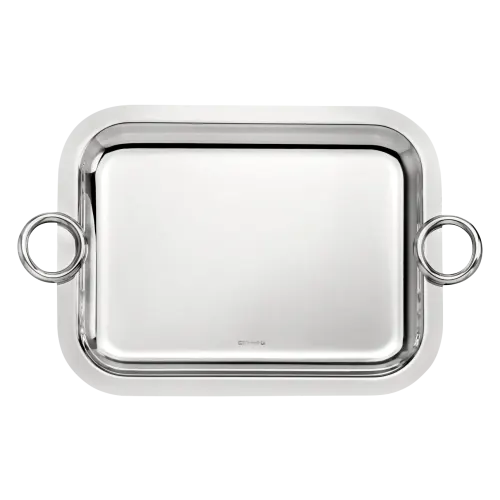 Vertigo Silver Plated Rectangle Tray - Medium