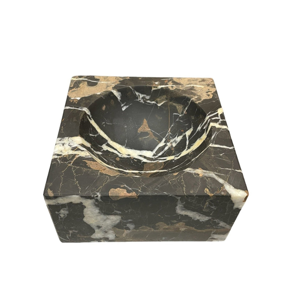 Marble Square Black & Gold Bowl