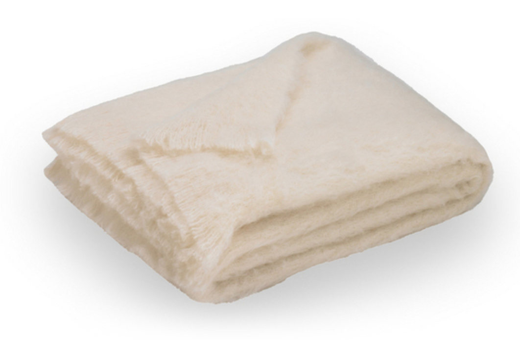 Brushed Alpaca Throw - Cream