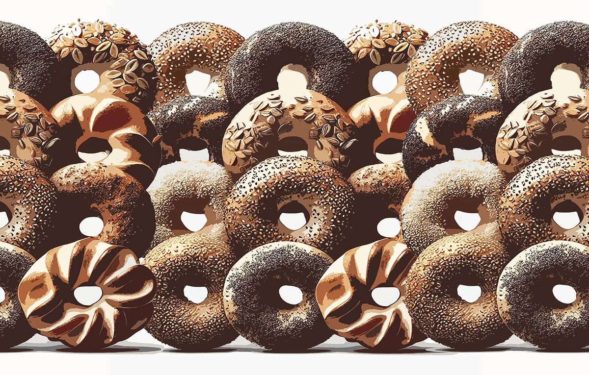 A Dozen Bagels Acrylic Tray 17 x 10.5