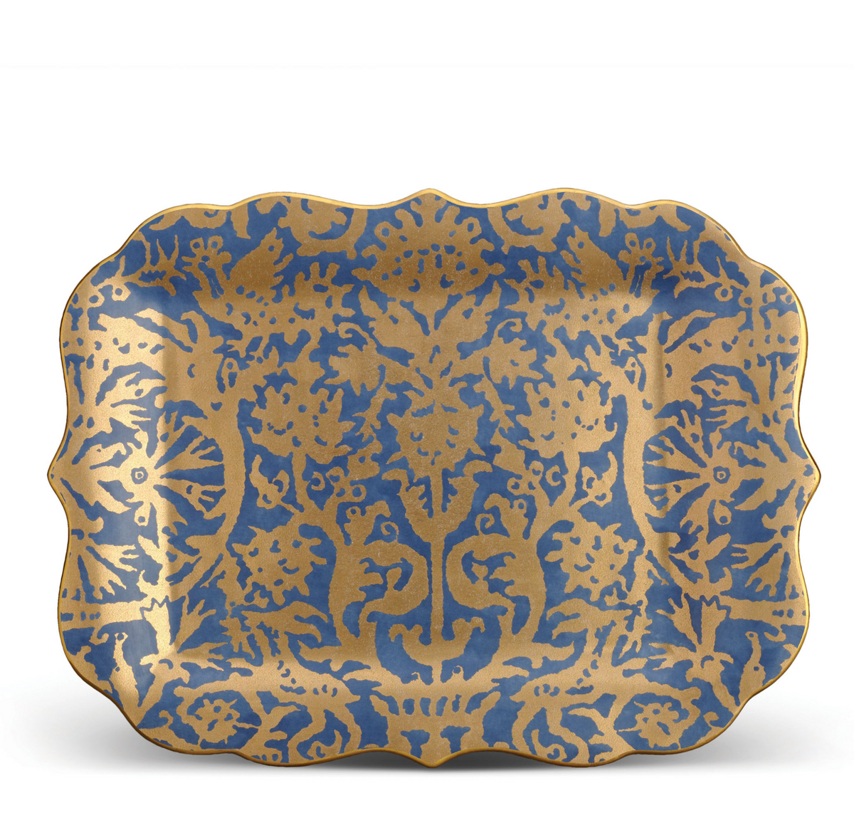 Fortuny Pergolesi Rectangle Platter Blue & Gold - Large