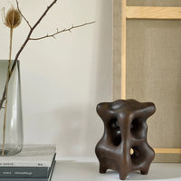 Mahogany Organic Sculpture Dark Brown