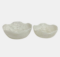 Resin Ripples Bowl White -