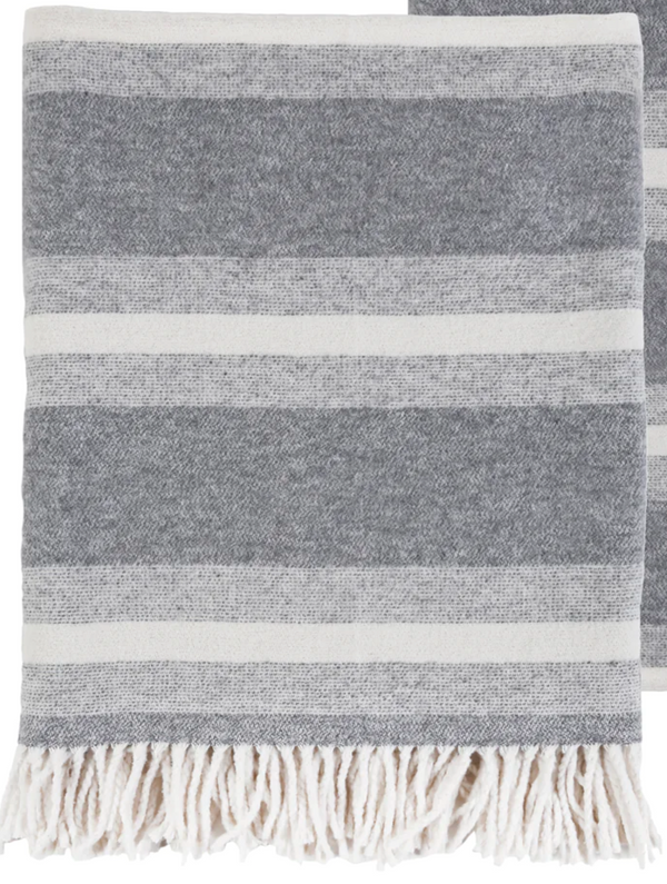 Alpine Grey & Ivory Throw