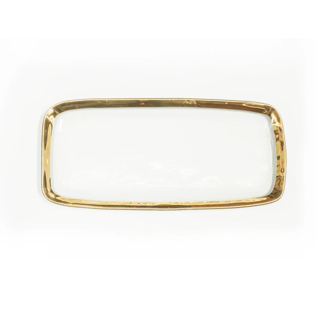 Roman Antique Rectangle Tray Gold