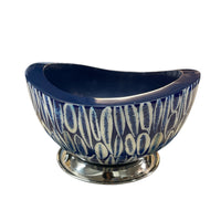 Almendro  Blue Bone Bowl on Base