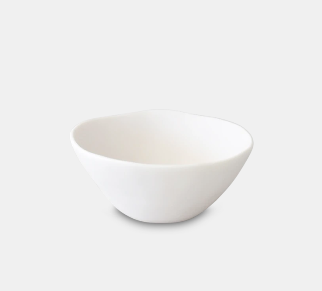 Sculpt White Tapered Small Bowl