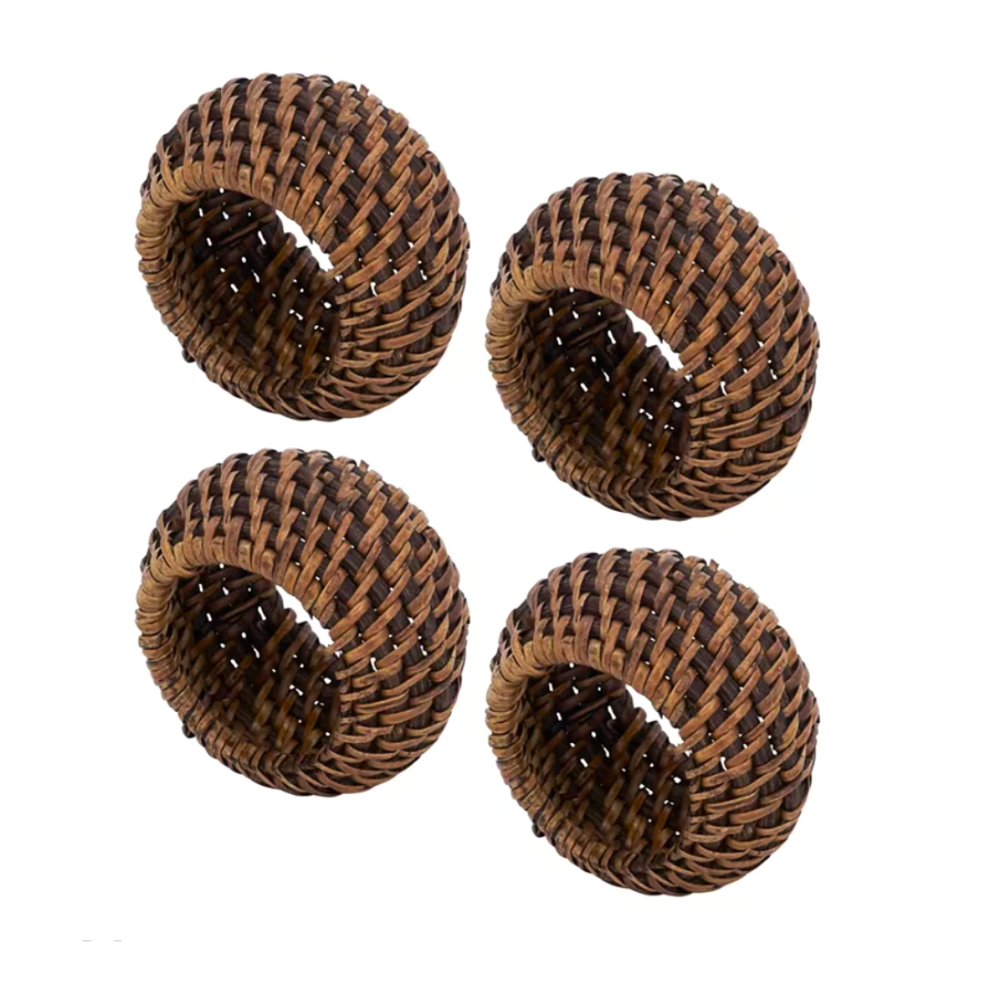 Rattan Napkin Ring s/4 -  LAST SET