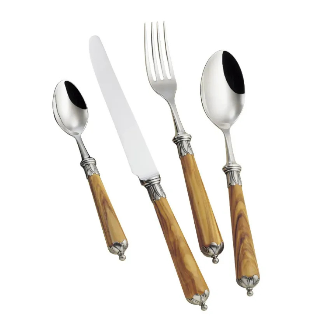 Ambiance Flatware 5 PPS - Olivewood - Stainless Steel