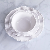 Alegria Melamine White Dinnerware - Set of 4