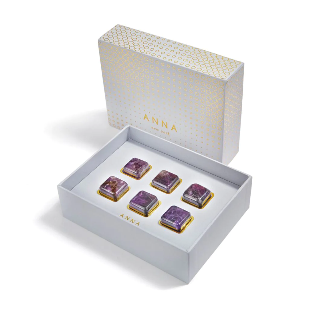 Vida Whisky Gems, Amethyst, Set of 6.