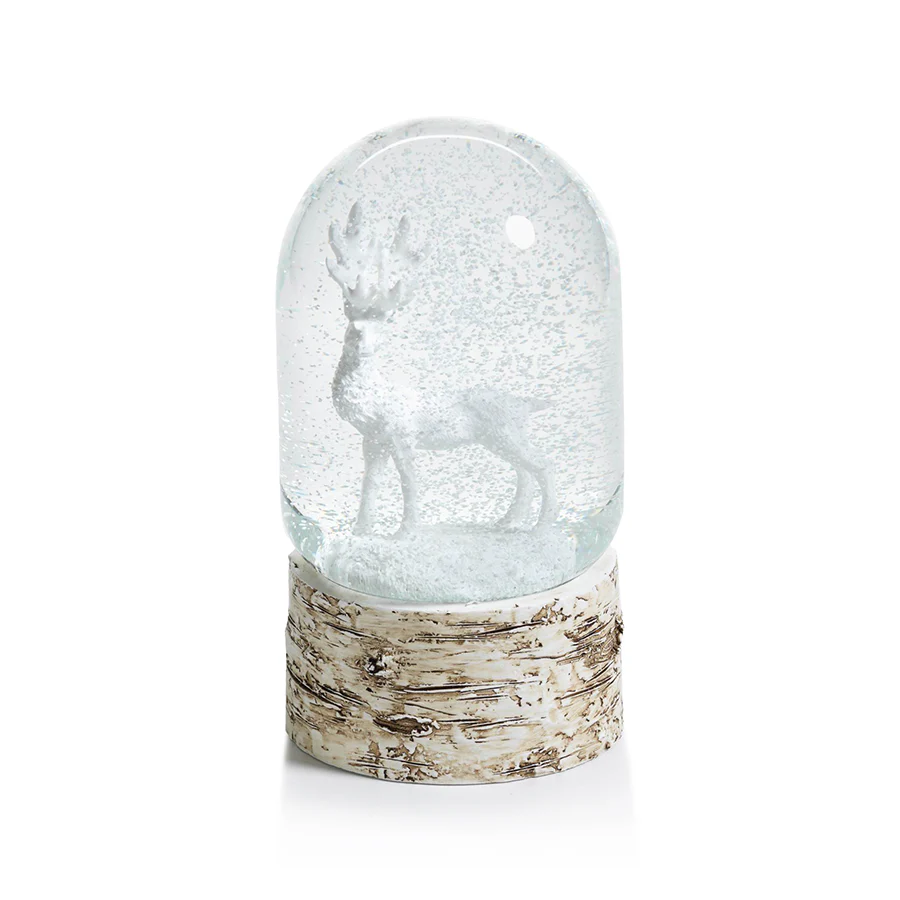 Birch Snow Globe Moose
