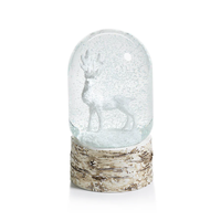 Birch Snow Globe Moose