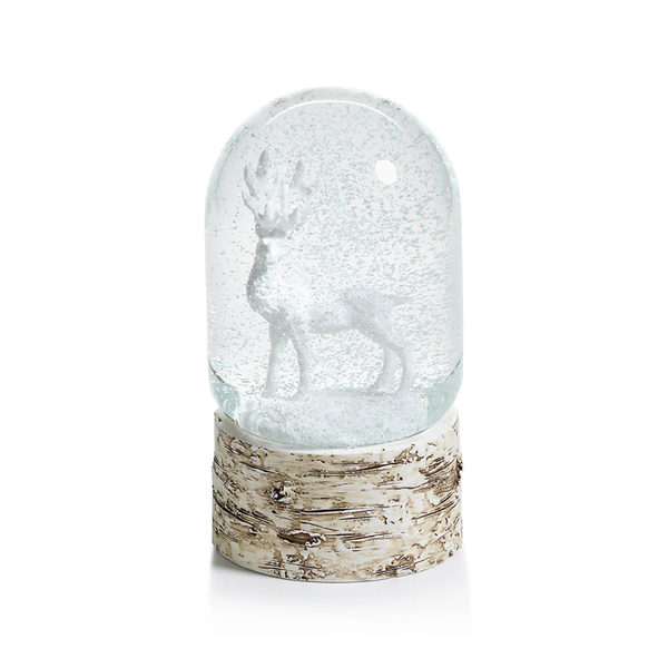 Birch Snow Globe Moose