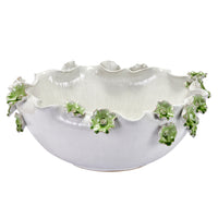 Belle Fleur Ceramic Bowl - Green