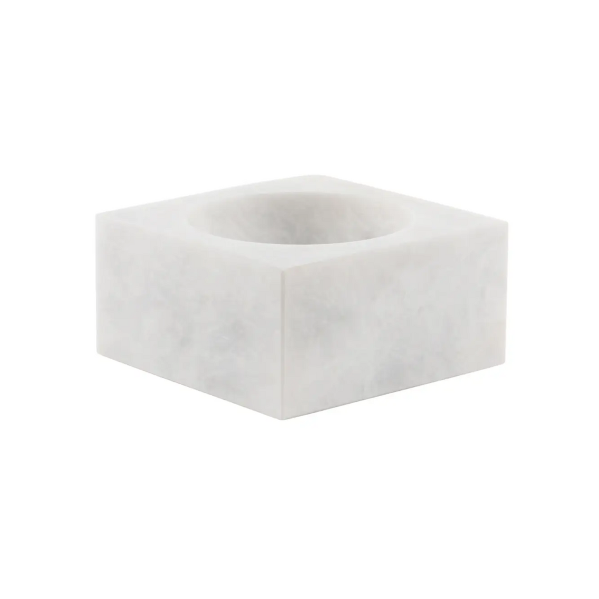 Marble Square Pearl White Honed Bowl -