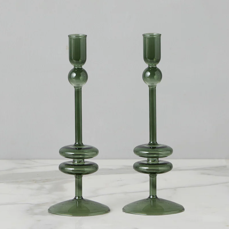 Emerald Candlesticks Set of 2 -