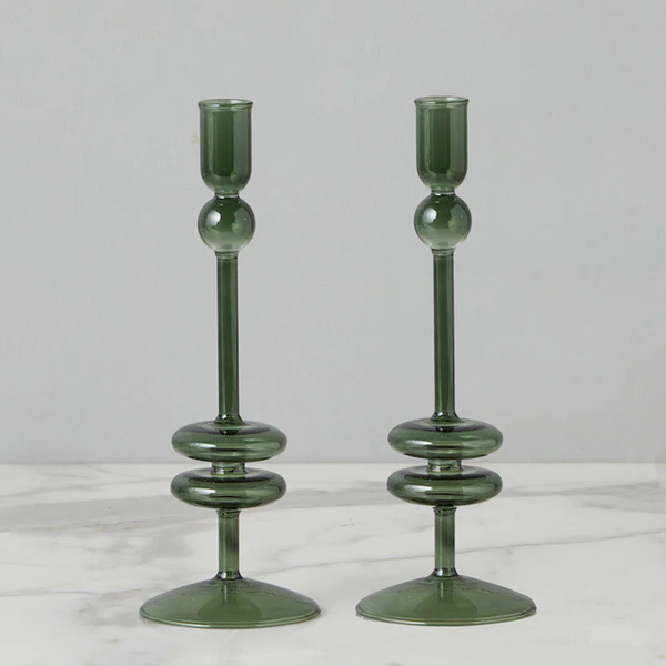 Emerald Candlesticks Set of 2 -