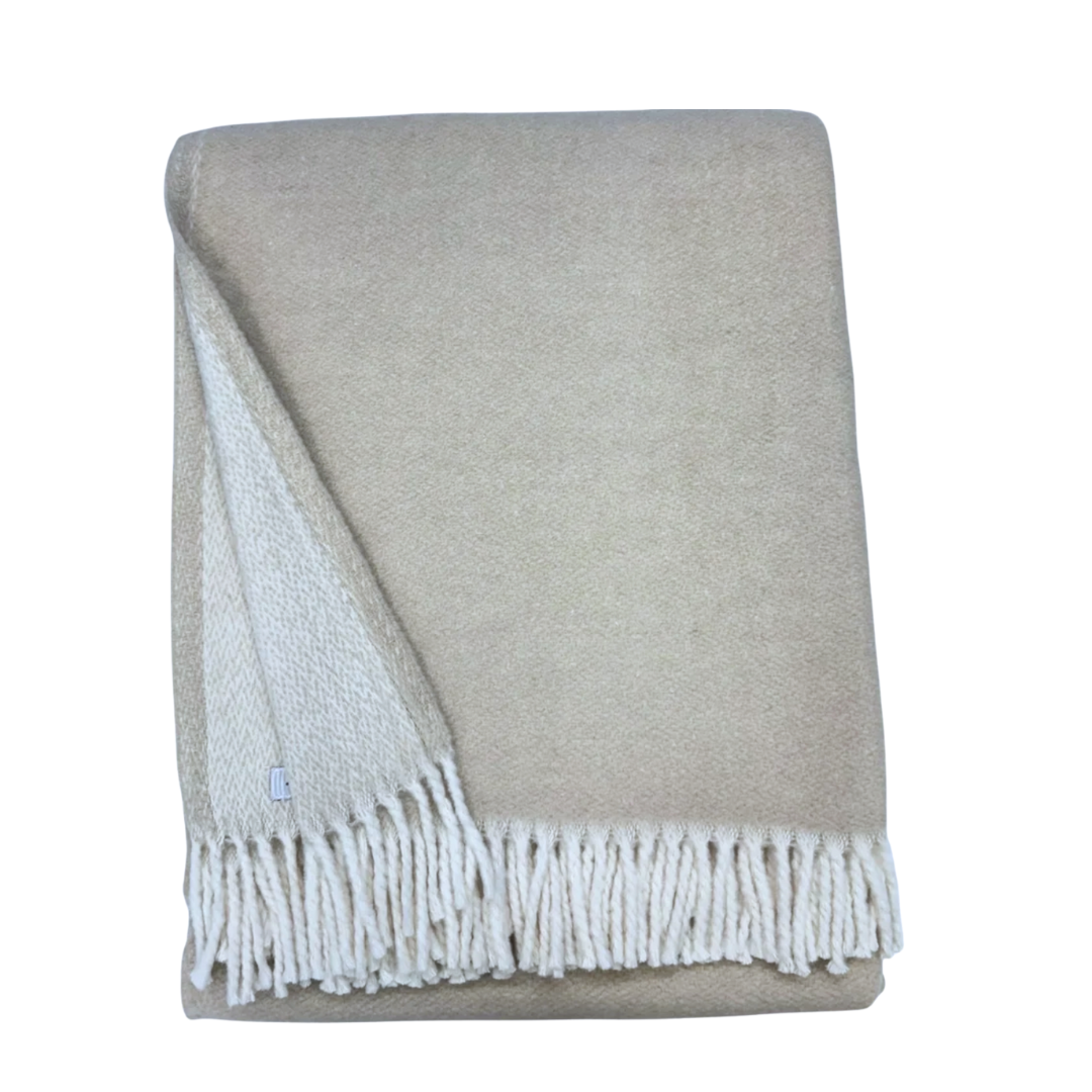Double Faced Solid Mini Chevron Throw -